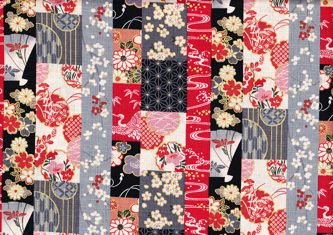 Wachstuch Hana Patch schwarz