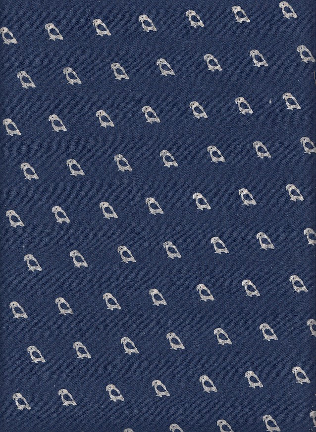 Wachstuch Punkte und Papagei blau