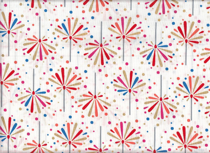 Reststück Wachstuch Hanabi weiß 75 x 110 cm