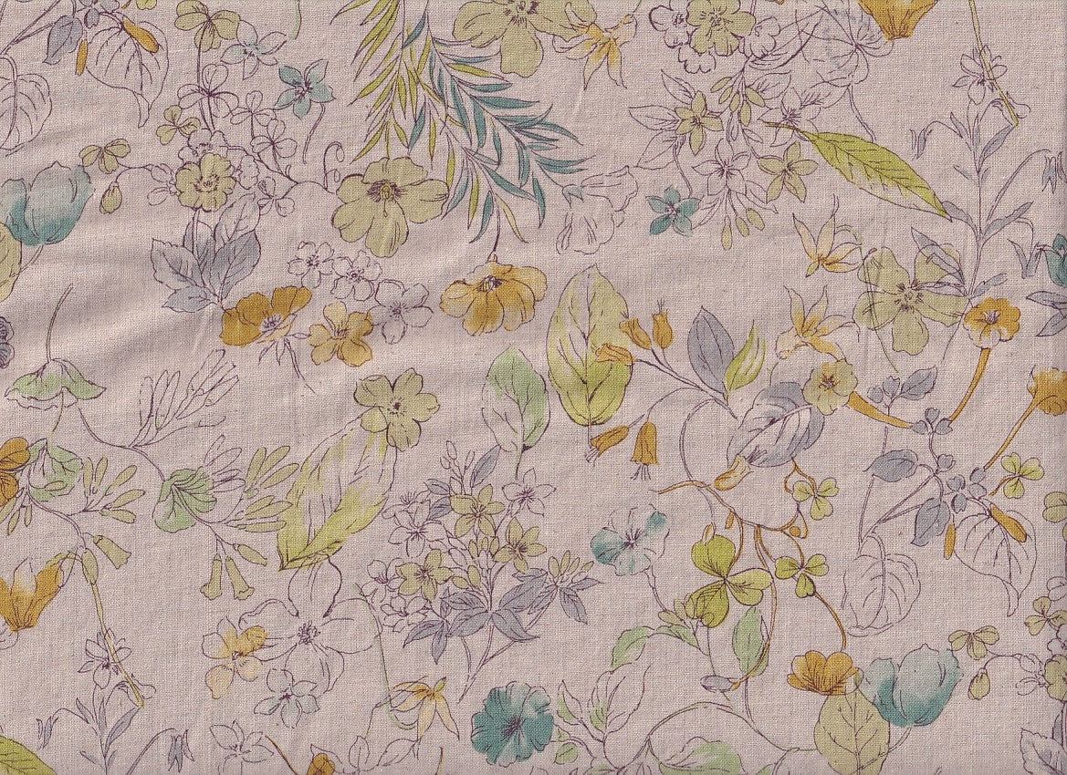 Wachstuch Floral Time yellow