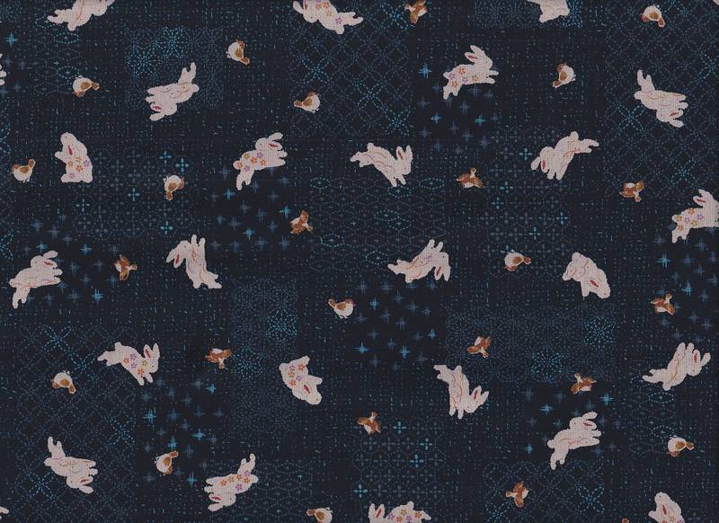 Hase Patch blau