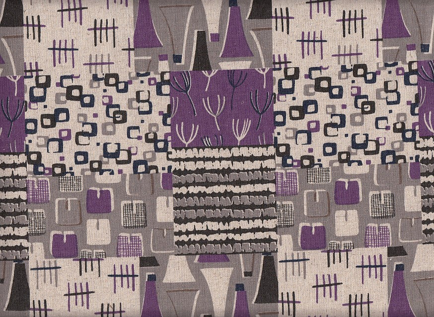 Wachstuch Block Patch lila