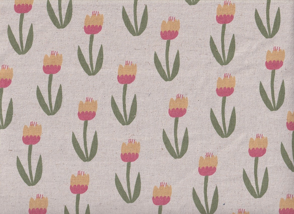 Wachstuch Tulpen natur