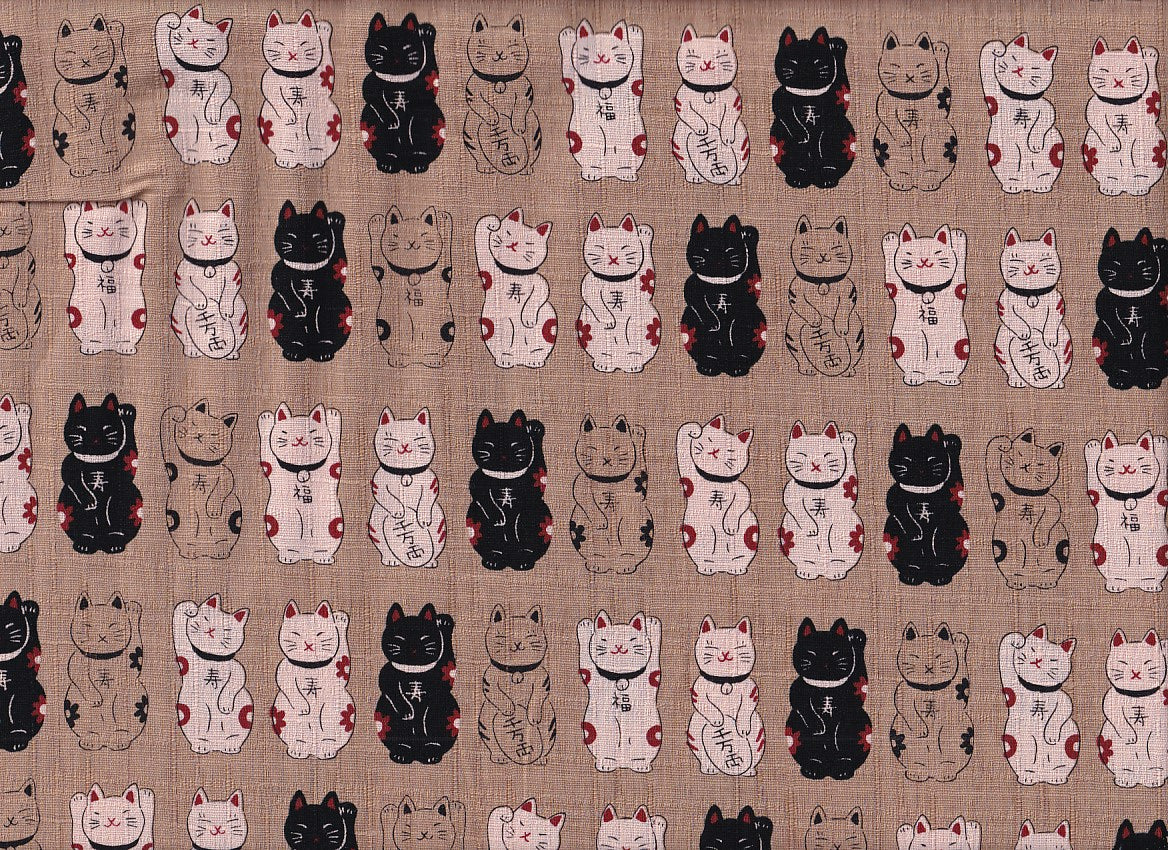 Wachstuch Maneki neko