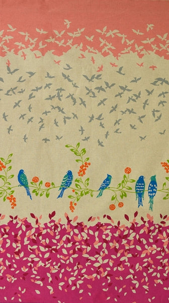 Wachstuch Echino Birdsong pink