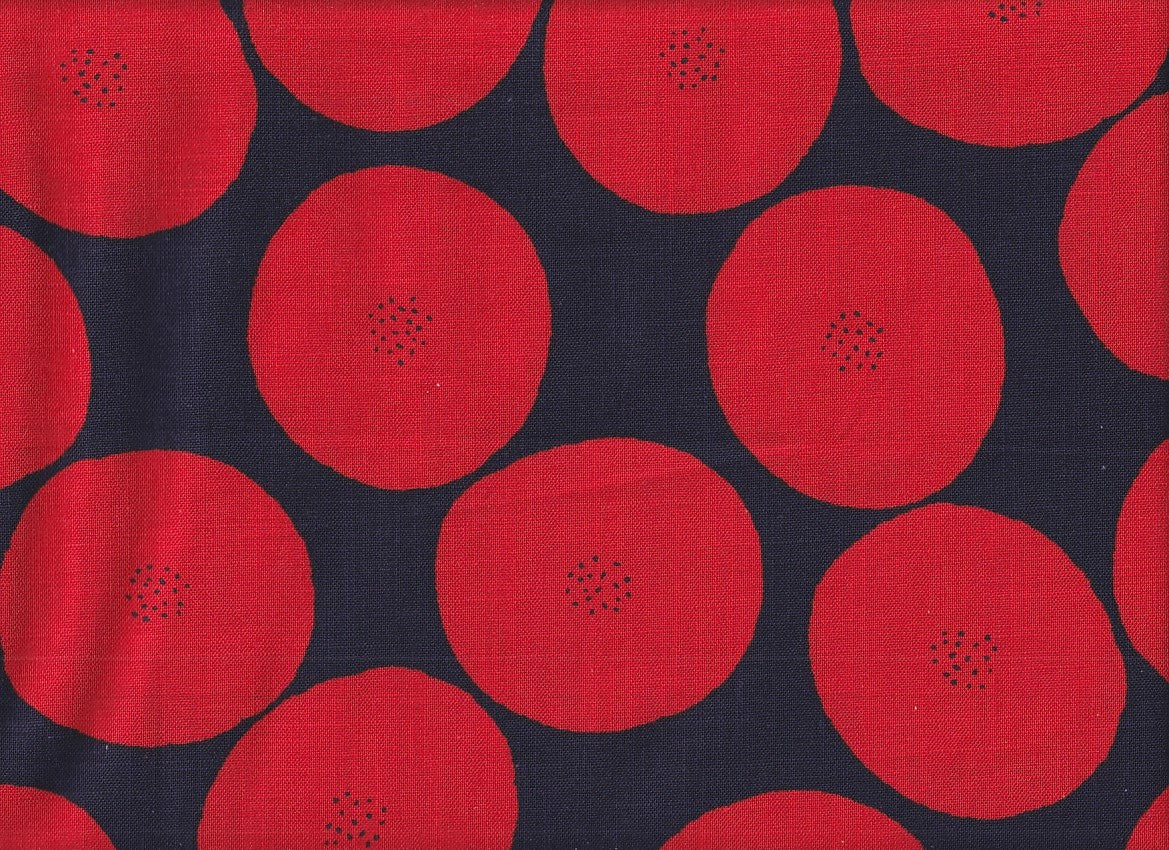 Reststück Muddy Works navy rot 50 x 110 cm