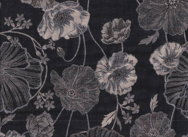 Anemone schwarz Jacquard
