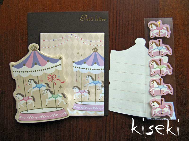 Mini Briefpapier Set Pferdekarussell