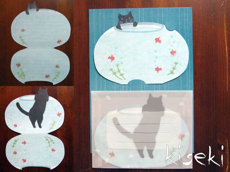 Briefpapier Set Cat & Fishbowl