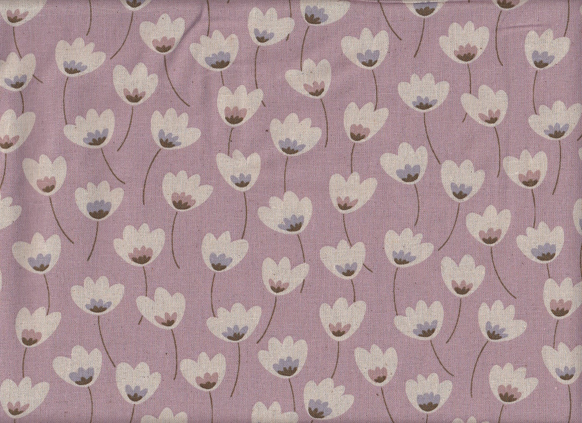 Reststück Wachstuch Retro flower pink 69 x 110 cm