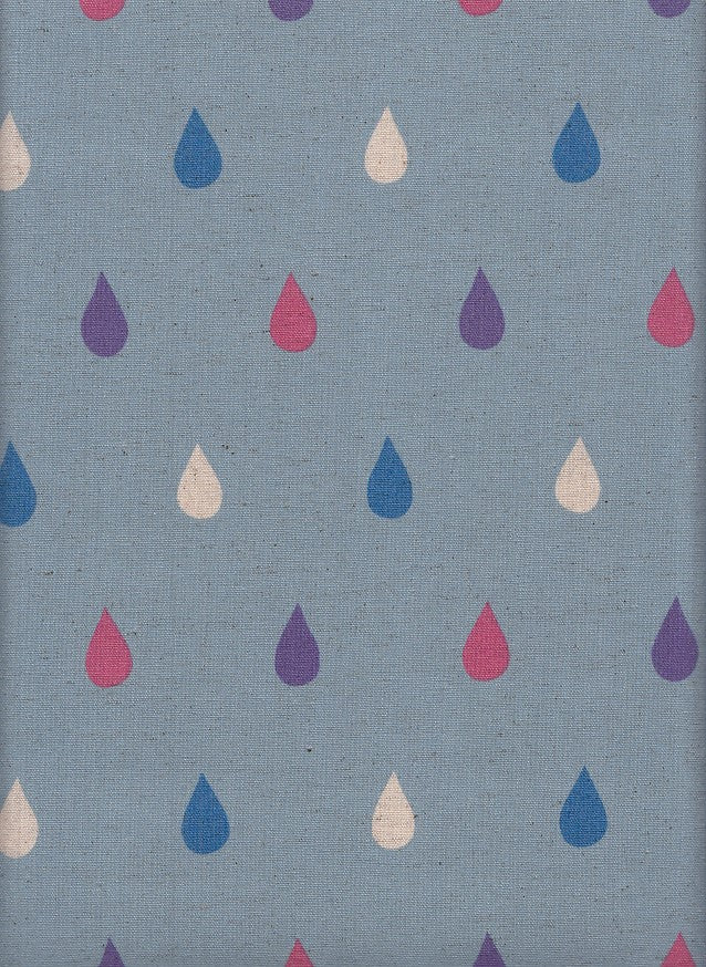 Wachstuch Tropfen blau