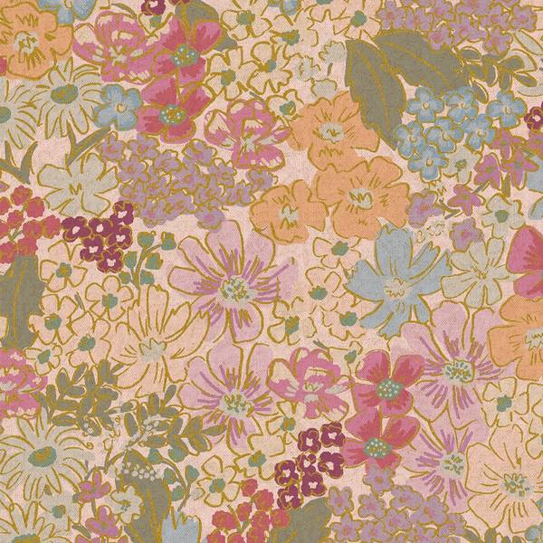 Cotton & Steel English Rose - Mimi - Canvas Metallic