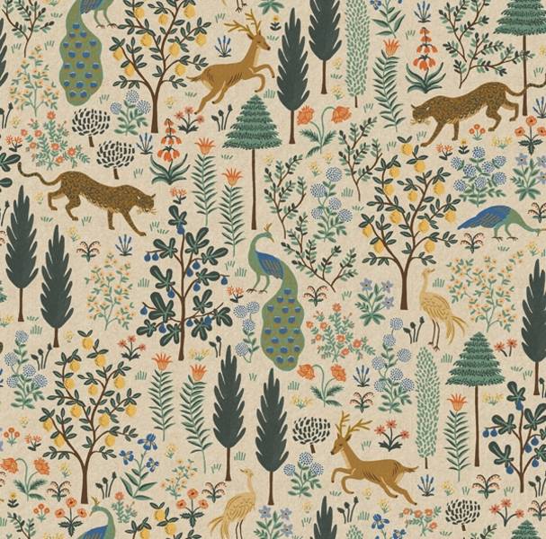 Cotton & Steel Camont - Menagerie - Unbleached Canvas Metallic
