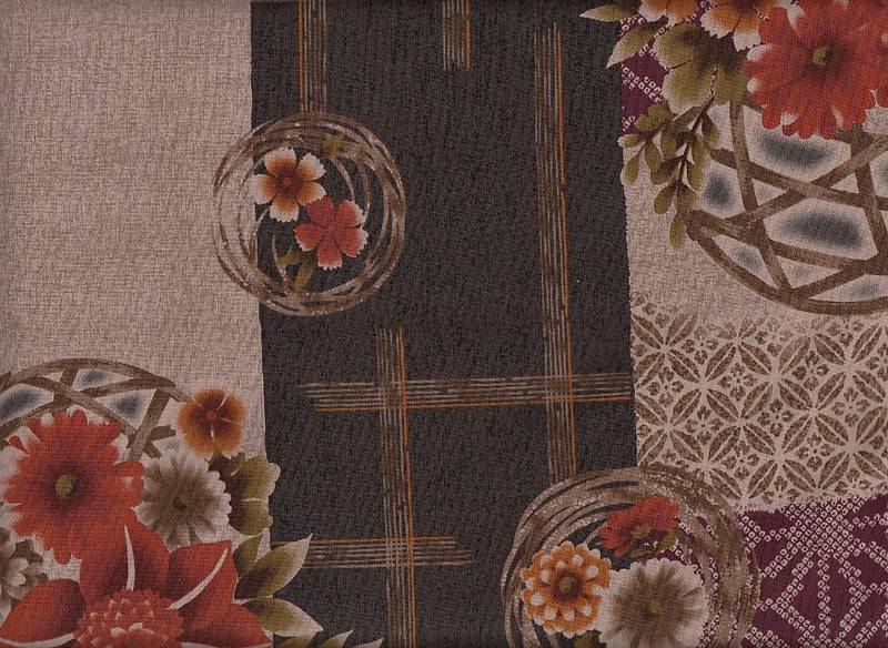Patch Blumen grau