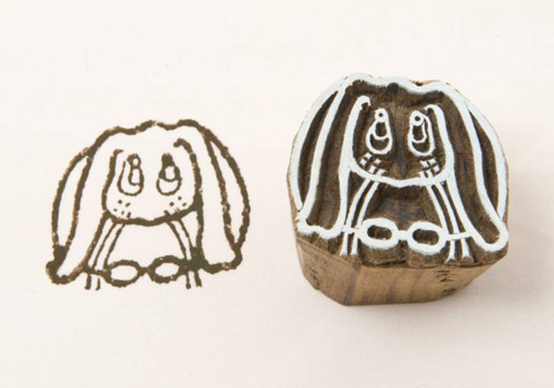 Blockwallah Stempel - Schlappohr Hase