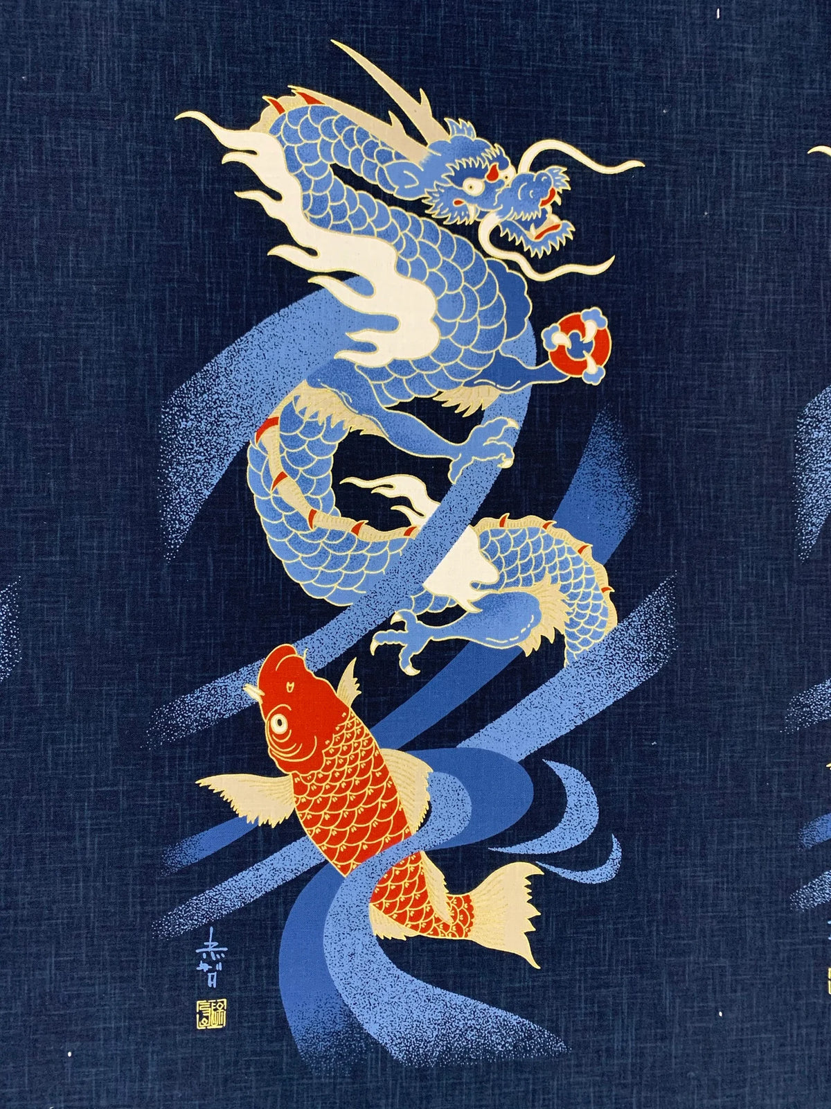 Panel Drache & Koi