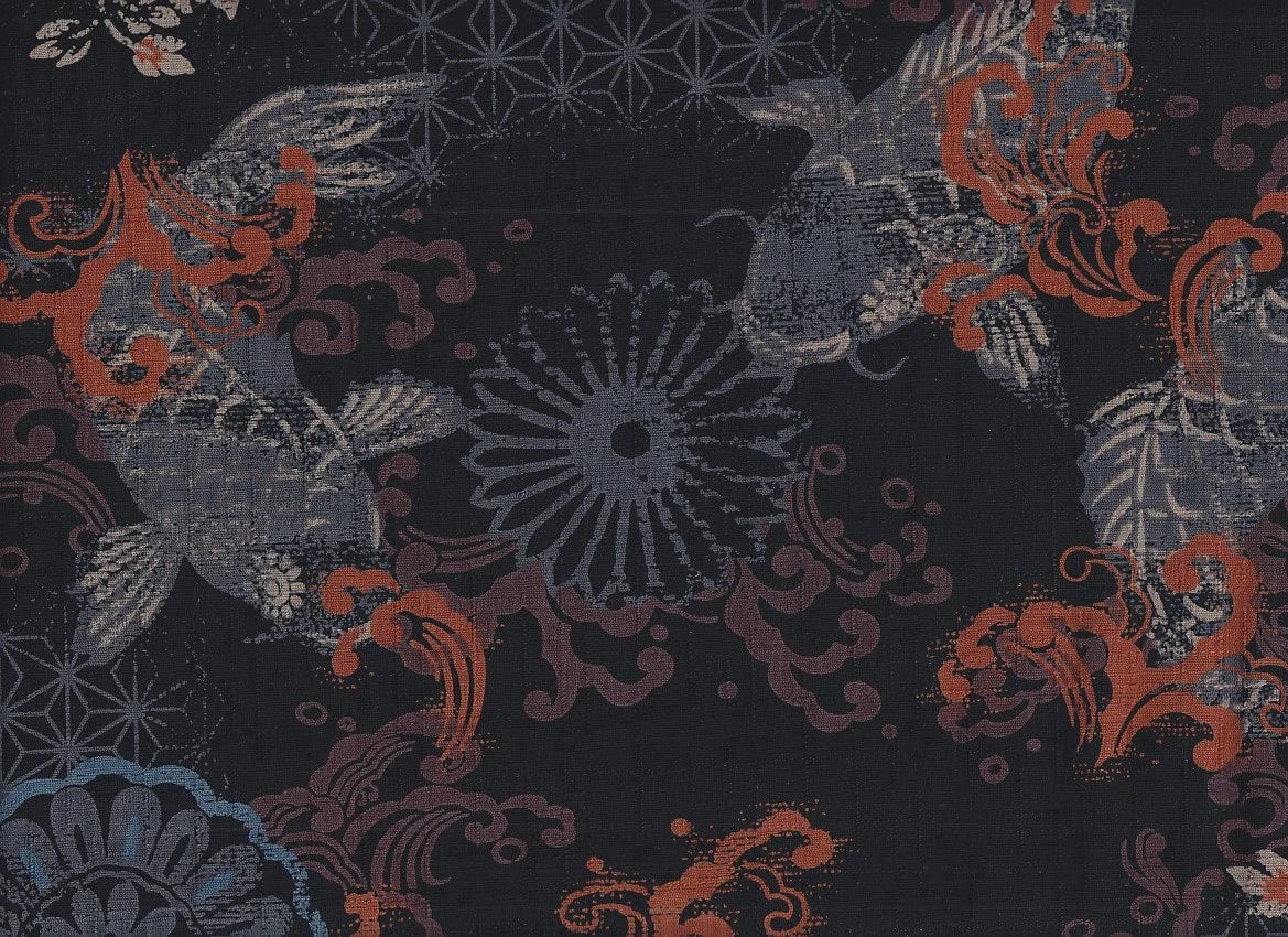 Koi & Asanoha hellblau