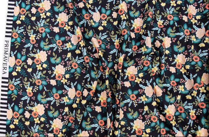Cotton & Steel Primavera - Birch - Black