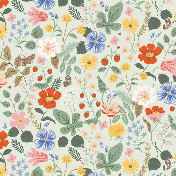 Cotton & Steel Strawberry Fields - Mint