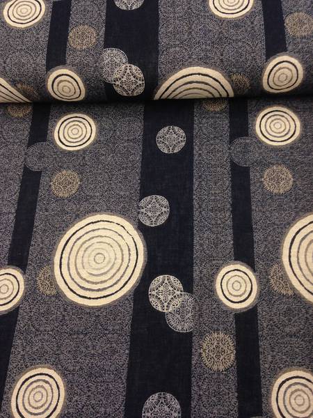 Kreise blau Jacquard
