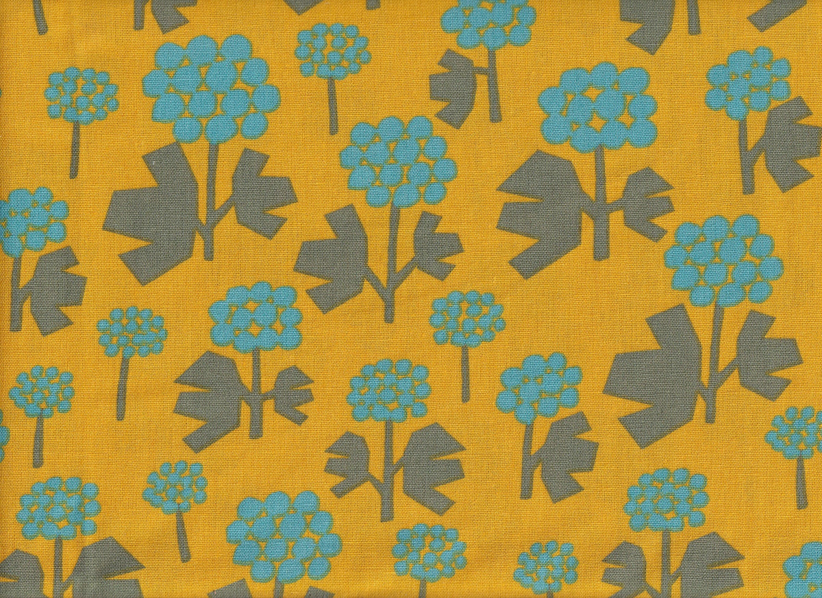 Wachstuch Blumen gelb