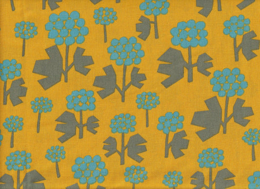 Wachstuch Blumen gelb