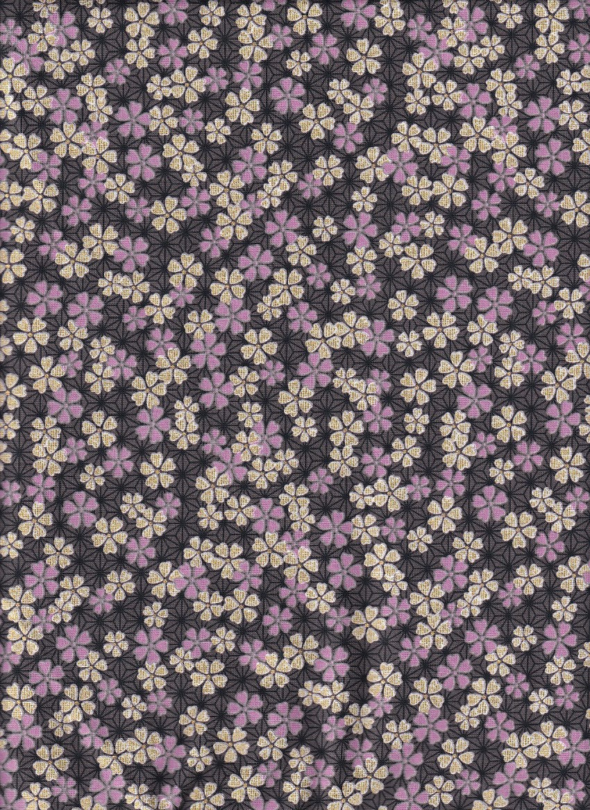 Wachstuch Sakura asanoha grau