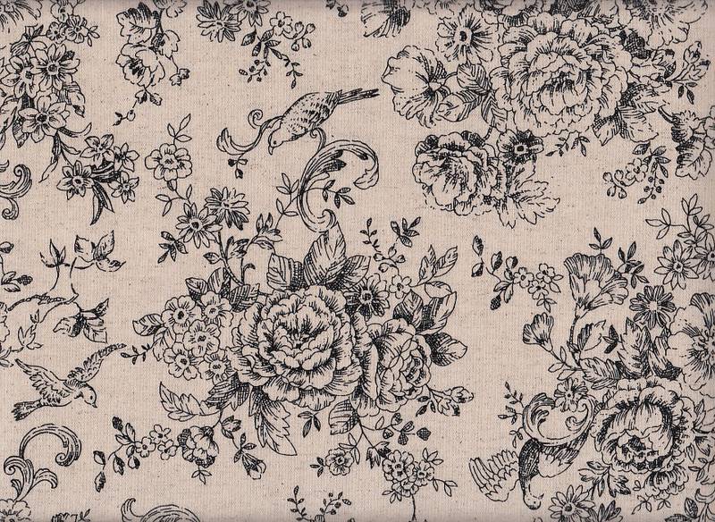 Toile De Jouy 1 schwarz