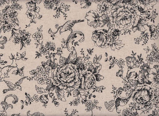 Toile De Jouy 1 schwarz