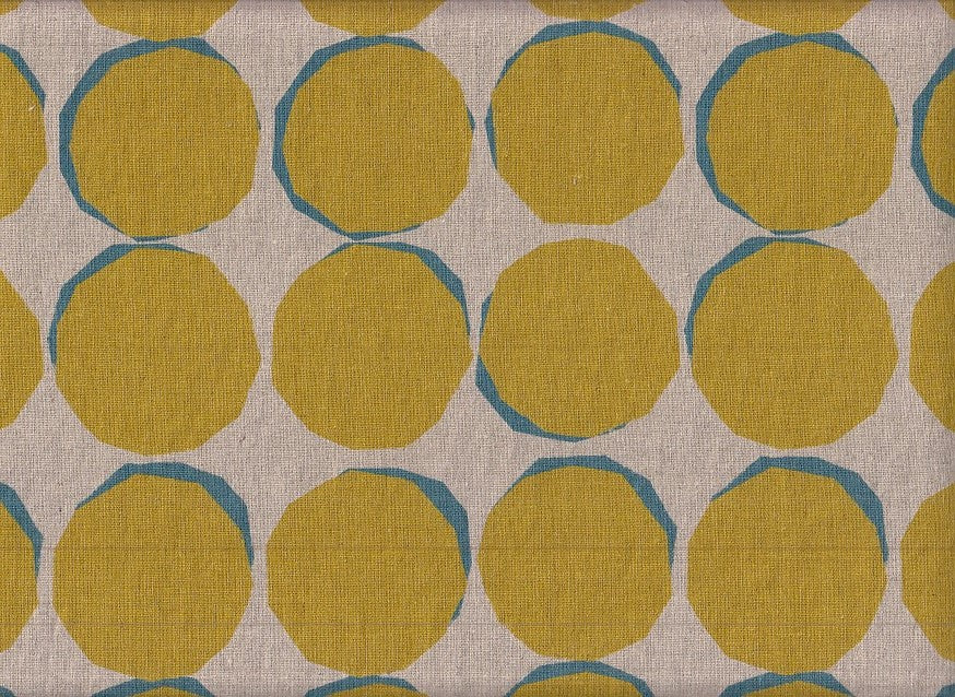 Reststück Nordic dots yellow 120 x 110 cm