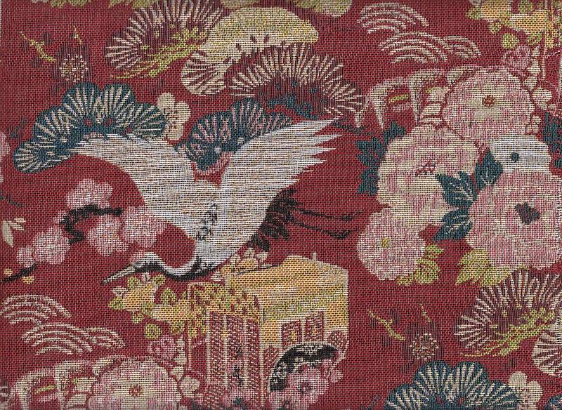 Kranich rot PE Jacquard