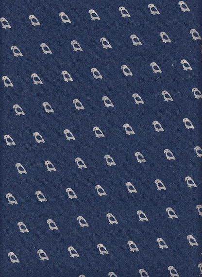 Wachstuch Punkte und Papagei blau