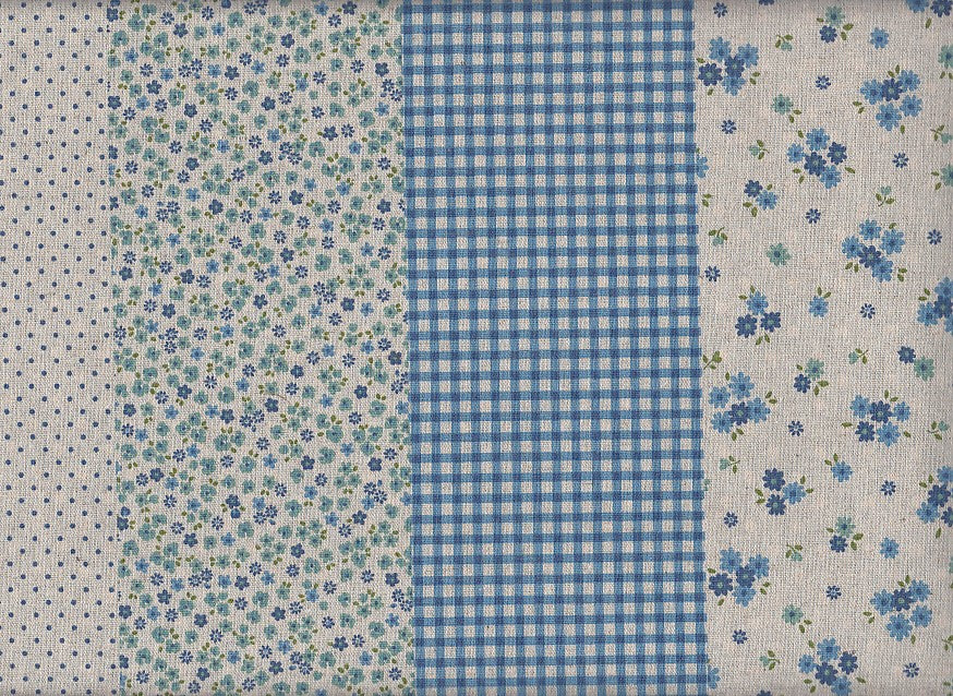 Wachstuch Patch Blumen & Punkte lila Doubleface