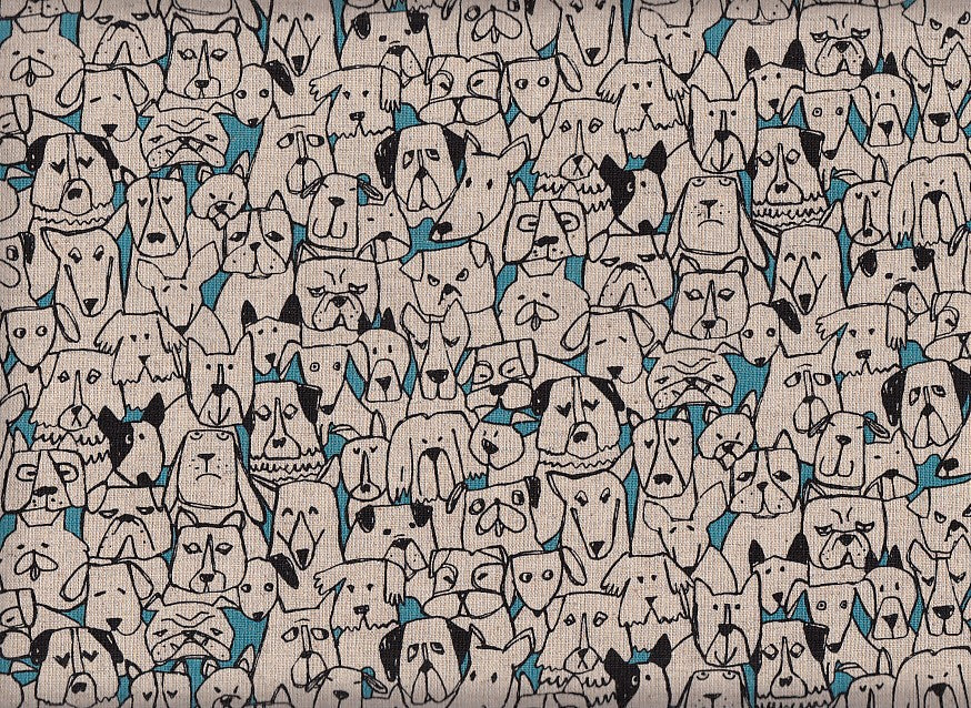 Wachstuch Dogs blue