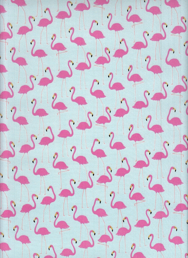 Wachstuch Flamingo hellblau
