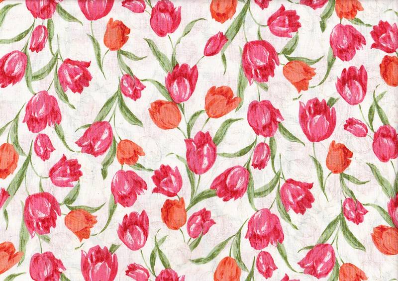 Wachstuch Tulpen rot