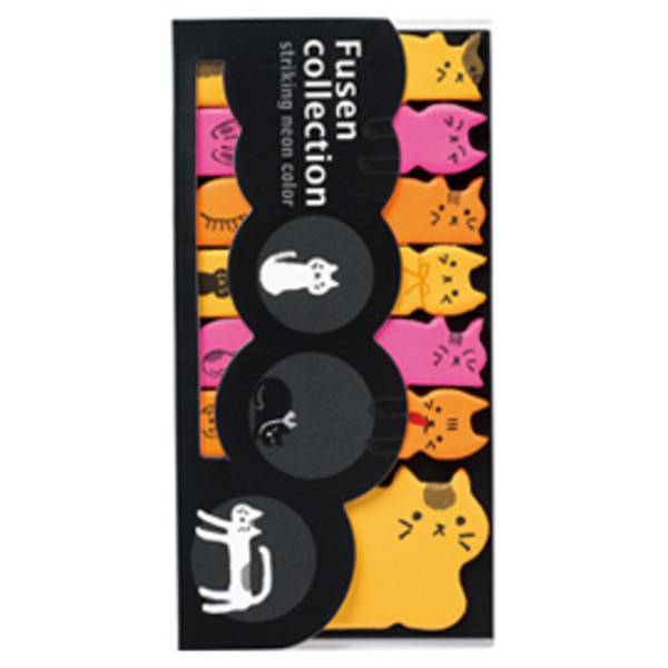 Haftnotizzettel Katze neon
