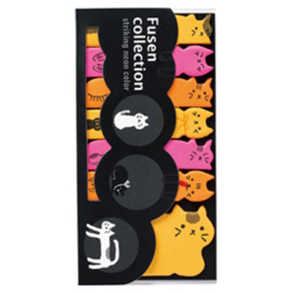 Haftnotizzettel Katze neon