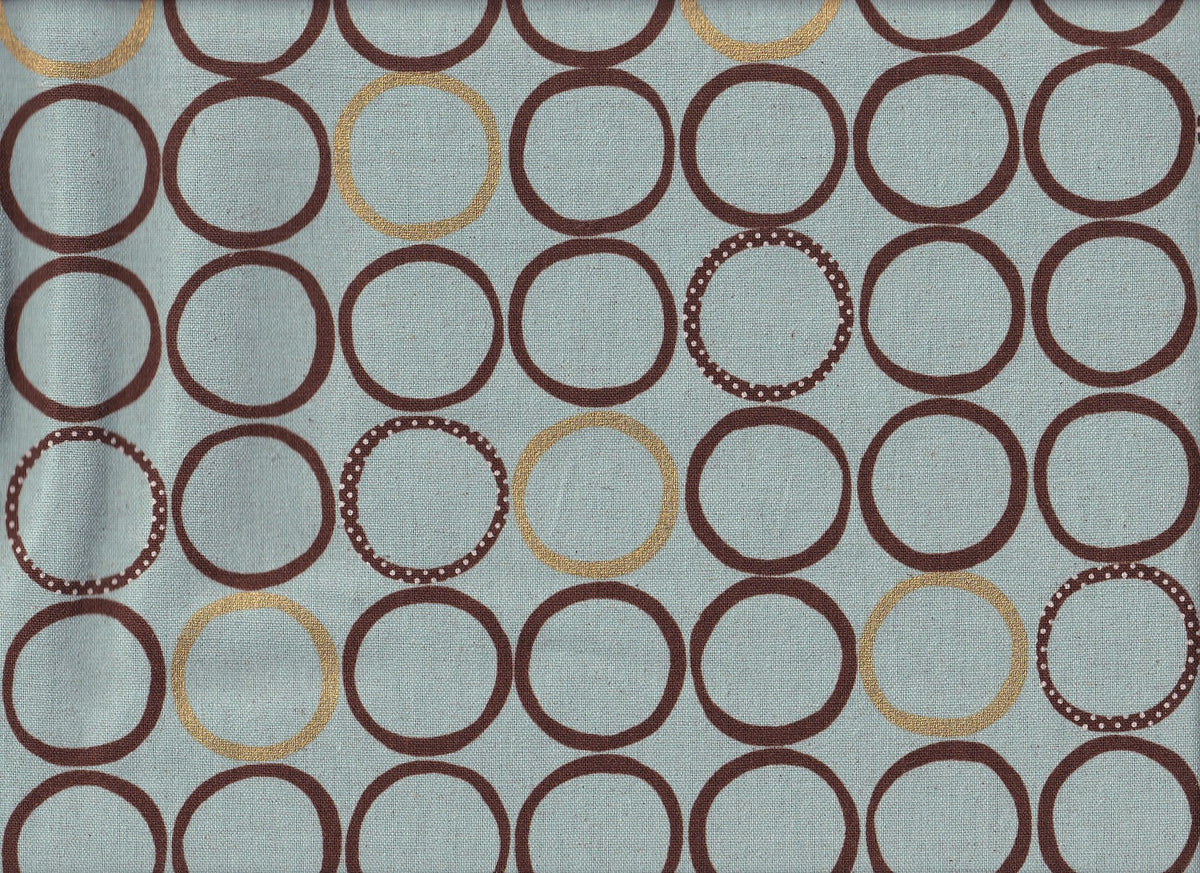 Reststück Wachstuch Kreise mint 60 x 110 cm