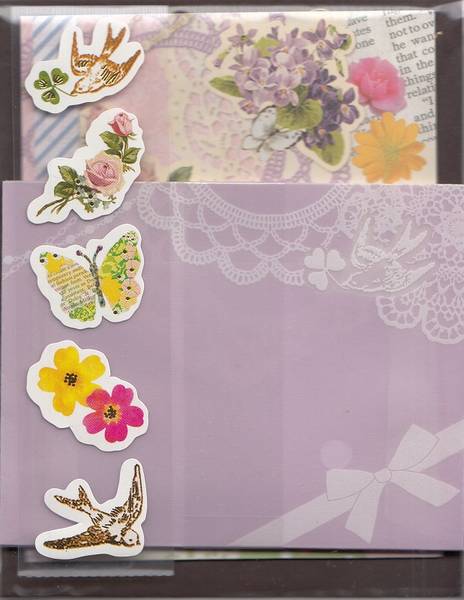 Mini Briefpapier Set Vogel