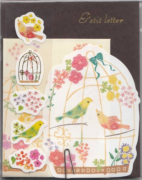 Mini Briefpapier Set Vogelkäfig