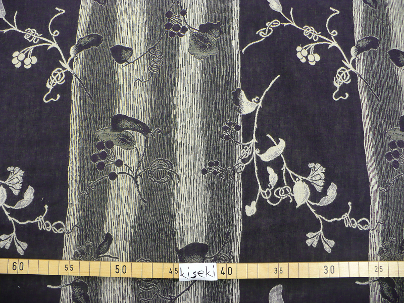 Blumenranken lila Jacquard