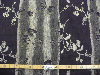 Blumenranken lila Jacquard