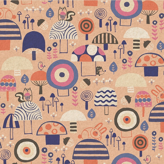 Cotton & Steel Mori No Tomodachi - Kinoko Yama Canvas