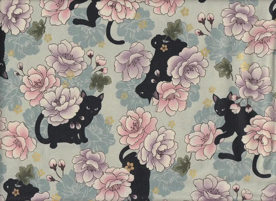 Wachstuch Kiku neko mint