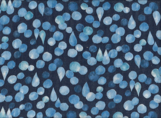 Wachstuch Dots and drops blue