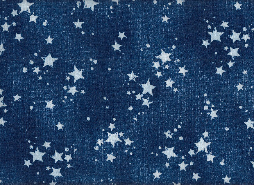 Wachstuch Sterne blau