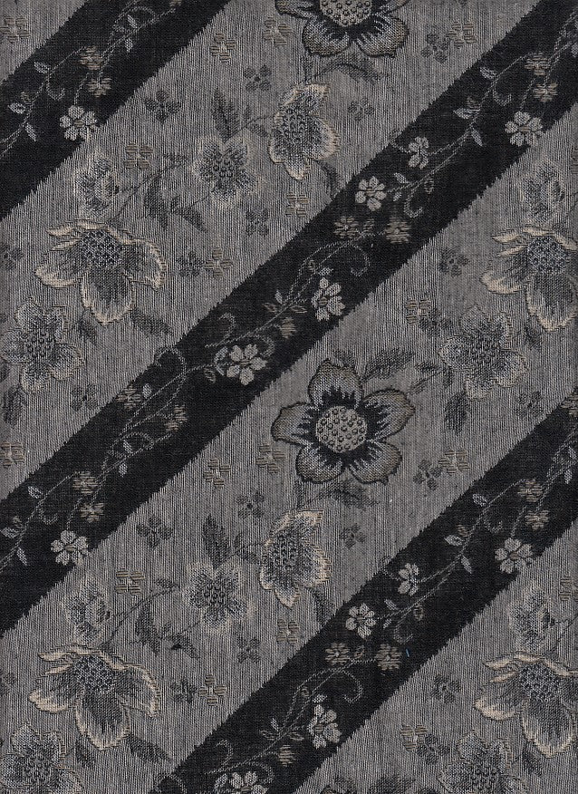 Blumen Streifen schwarz Jacquard
