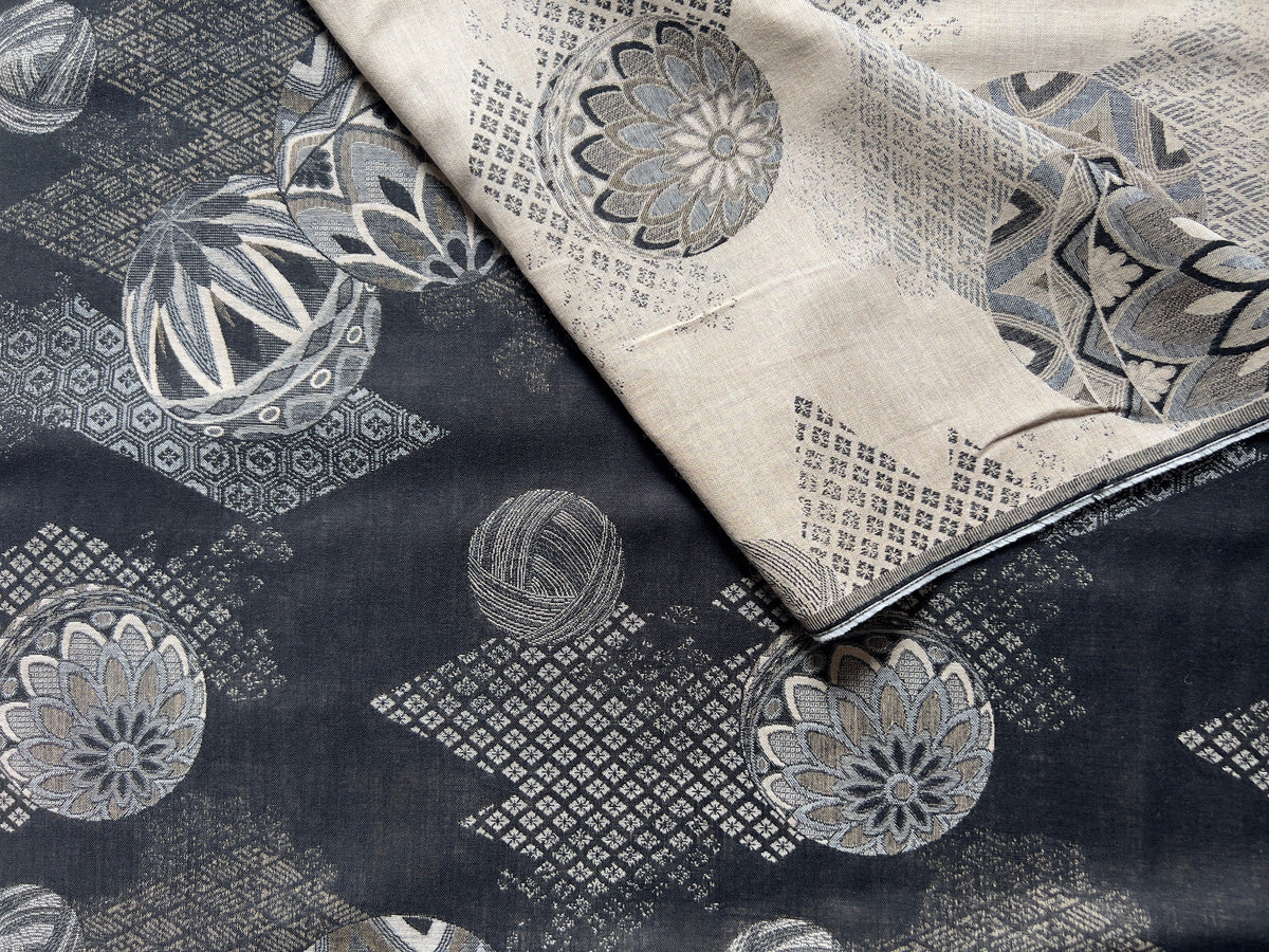 Temari schwarz Jacquard