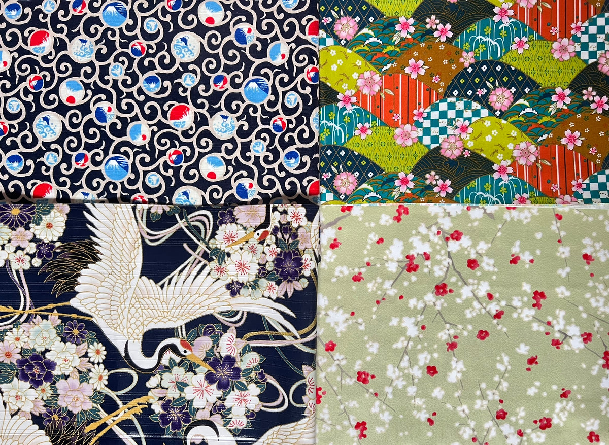 Wachstuch Restepaket 4 x Japan traditionell